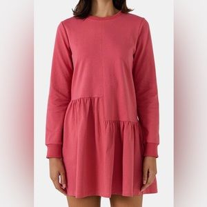 NWT English Factory Unbalanced Dress in Berry Sz Small